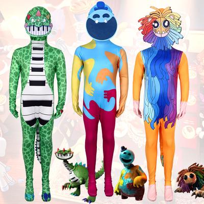 Horrible Halloween Costume for Kids Pianosaurus Yarnaby Doey Jumpsuit Cosplay Nightmare Critters Anime Xtmas Gift for Boys Girls
