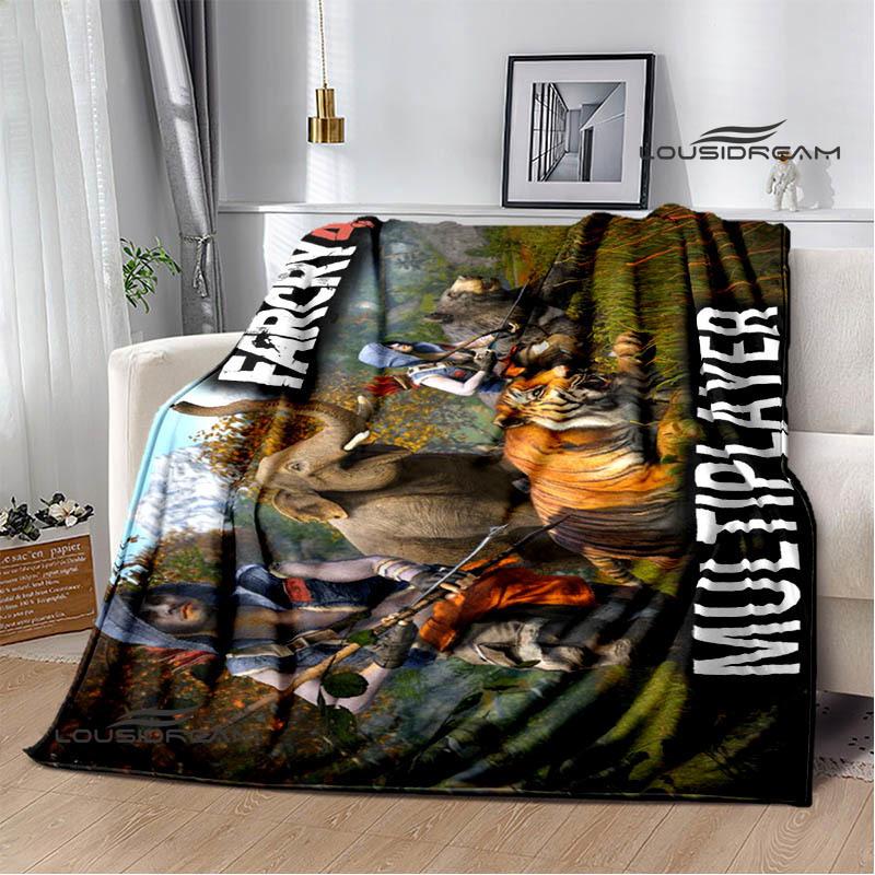 3D Spel Farcry Cartoon bedden met print Flens Warme deken zachte en comfortabele deken picknickdekens verjaardagscadeau