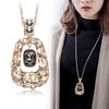 2025 Korean Style Crystal Sweater Necklace: Long Sparkling Diamond Pendant for Autumn & Winter