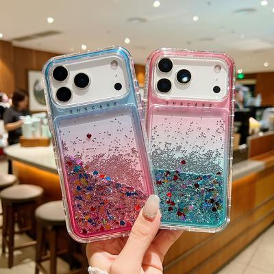 Glitter Quicksand Sand Gradient Laser Sequin Case For iPhone 17 Air 16 15 14 13 12 11 Pro X R S Max 7 8 Plus SE Cute Clear Cover