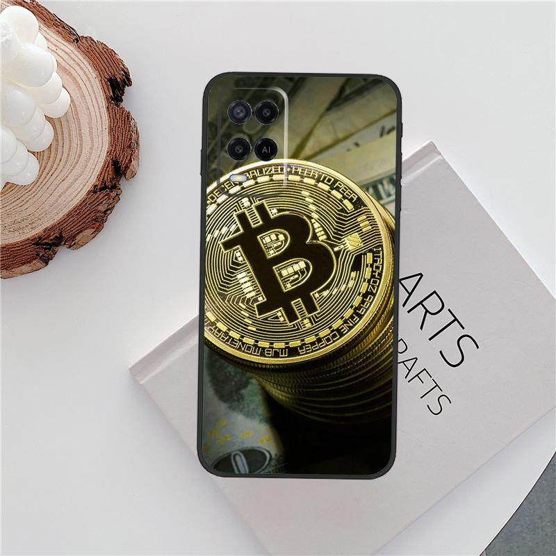 Bitcoin BTC Case For Oppo A18 A38 A58 A78 A98 A79 A40 A60 A80 A16 A76 A96 A15 A74 A94 A54 A77 A17 Cover