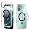 For iPhone 16 Case Compatible with MagSafe Anti Scratch Clear TPU PC Phone Back Cover