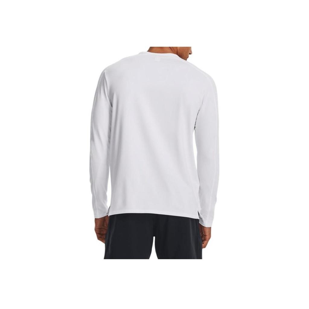 Under Armour Meridian Solid Training Comfortable Soft Crew Neck Knit Long Sleeve T-Shirt Men Tops White 1379672-100