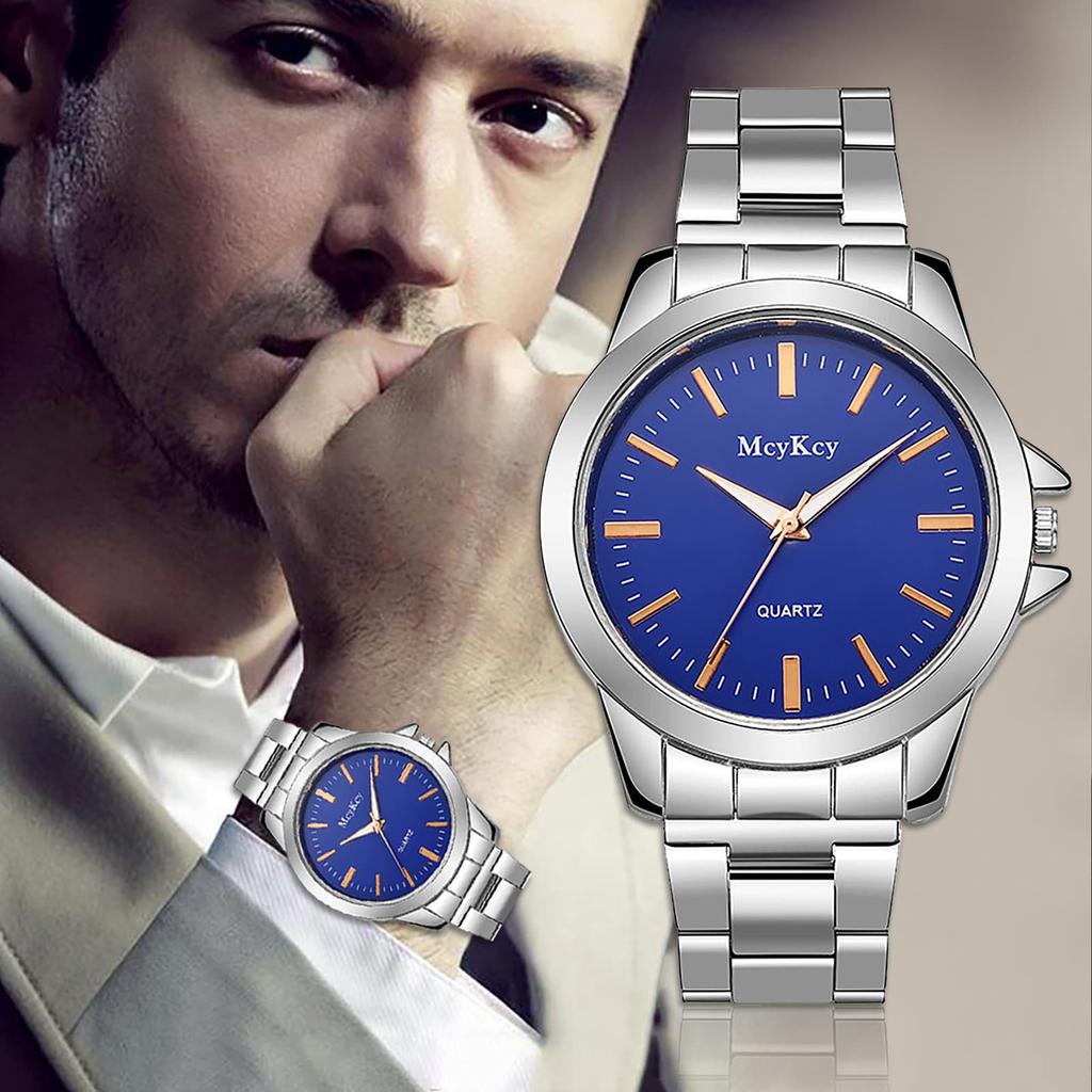 Three-eye Non-mechanical Couple Watch Men's Watch Ladies Fashion Steel Belt Women's Watch