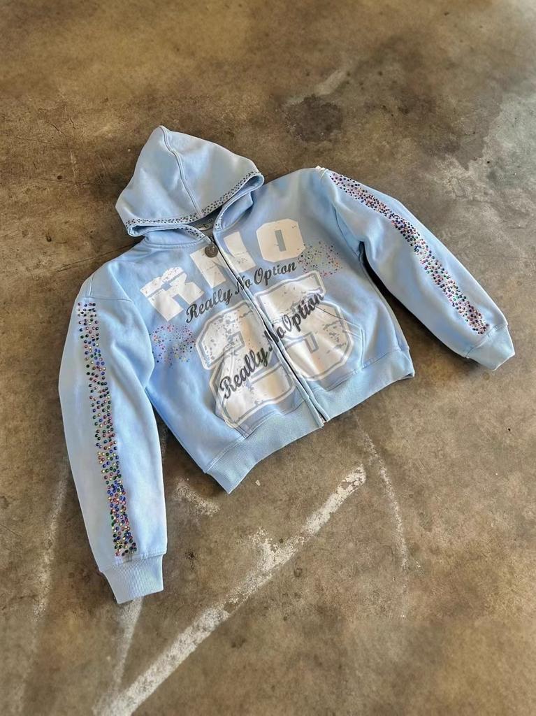 New American Retro High Street Hooded Y2K Cardigan Trendy Personality Men's and Women's Same Sweater Jacket 2026 +