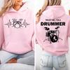 Autumn Fleece Hoodie Drum Heartbeat Print Hooded Drummer Fashion Sweatshirt Long Sleeve Top Drumming Music Musician Band Hoodies
