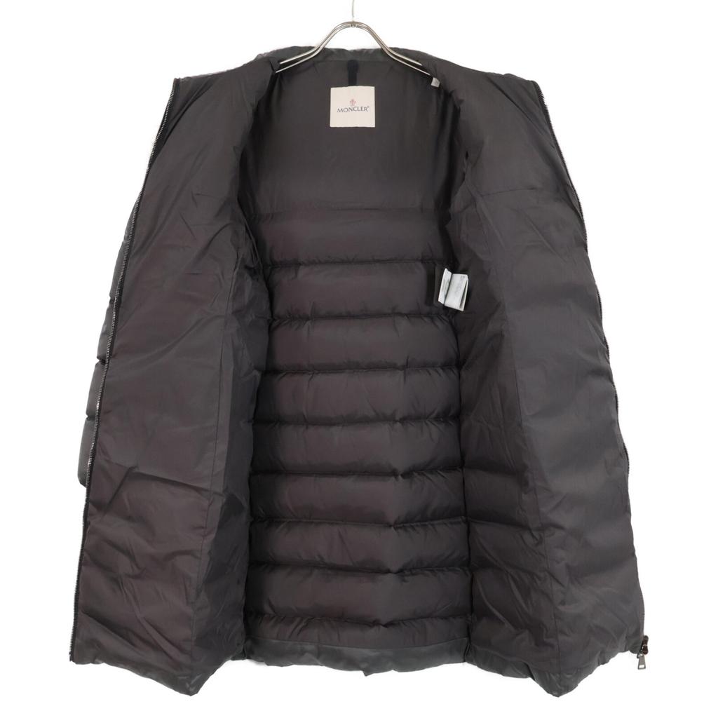 Moncler [Good condition/Domestic Regular] TINUV Belted/Fur Hoodie Down Coat O grayUsed