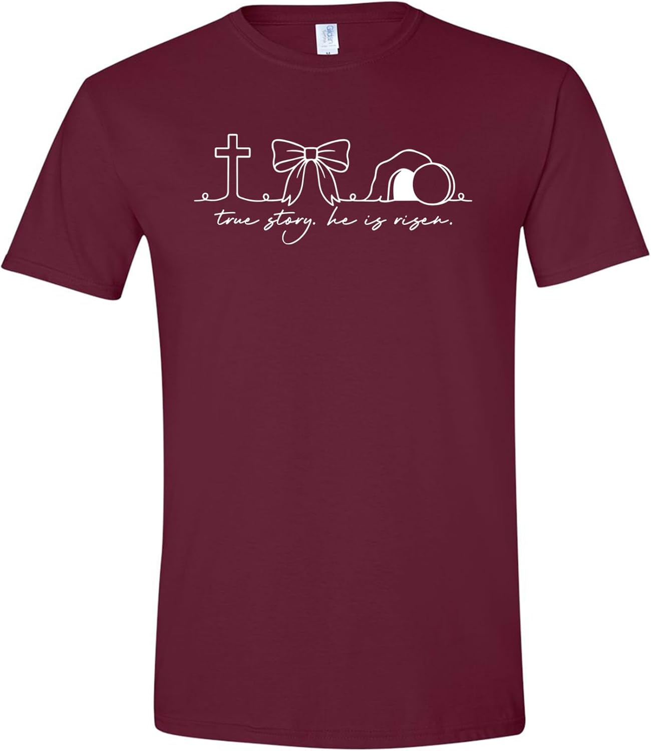He is Risen Easter Shirt Christian Faith Cross Empty Tomb True Story Tee Unisex Graphic T-Shirt S разноцветный