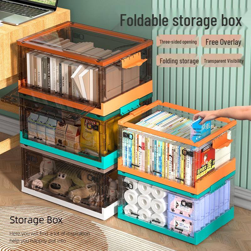 Large Foldable Three-door Student Book & Clothing Organizer Box