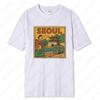 Seoul Korea Comic T-Shirt Unisex Retro-Stil Vintage Stadt-Skyline Grafik-T-Shirts Bold Asian Travel Baumwollshirt Geschenk Männer Frauen Tops