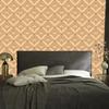 Geometric Diamonds Wallpaper Gold and Cream for Living Room and Bedroom 50x1000