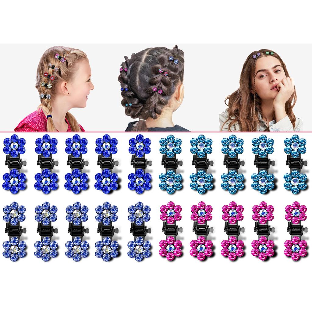 20Pcs Little Baby Girls HairBangs Mini Hair Claw Clip Hair Pin Rhinestone Hair Accessories Clips for Girls,Teens, Kids, Toddlers