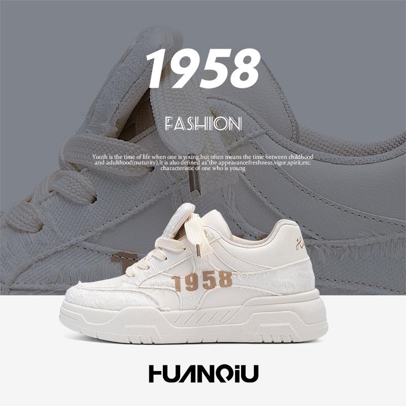 Global invisible heightening board shoes ZHQ-HY1015 summer retro niche men's shoes thick-soled heightening white shoes men's models