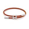 Bracciale in Acciaio a Forma di H: Acciaio Inossidabile Regolabile, Oro 3D, Impermeabile, Resistente al Sudore, Design a Corda