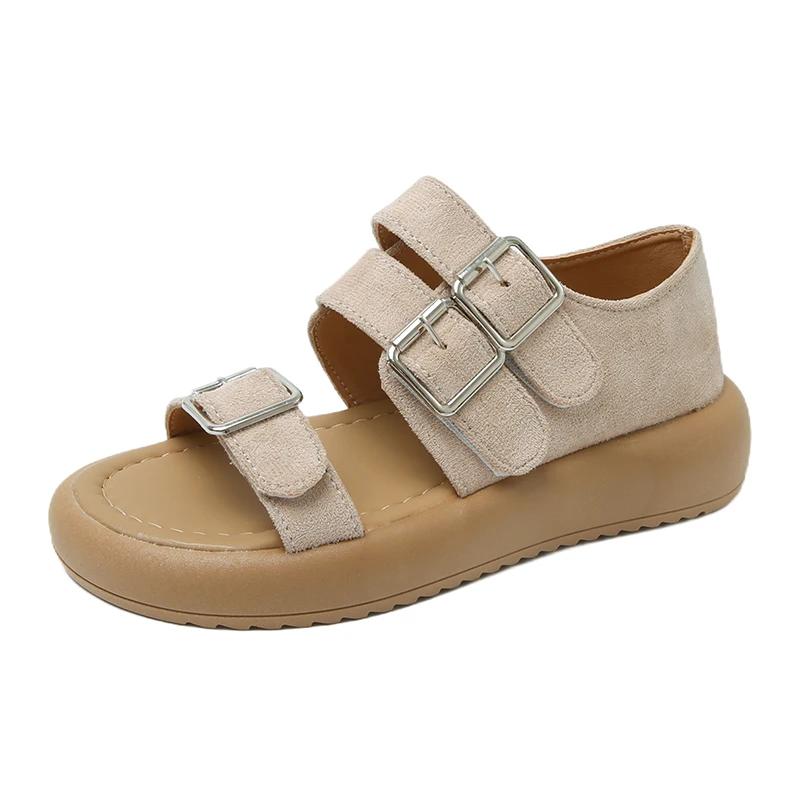 

Fashion 2025 Summer Platform Casual Outdoor Fashion Comfortable Causal Ladies Shoes High Quality Beach Sandal 35 бежевый