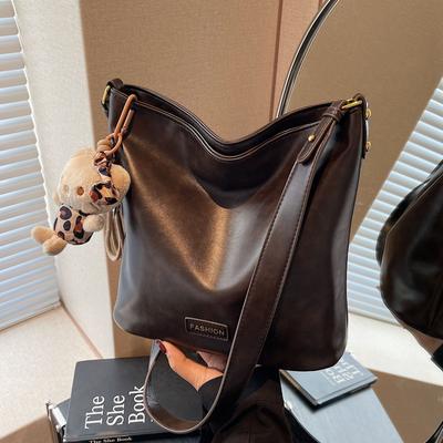 Bags Women'S Retro Casual One Shoulder Underarm Bag Fashion Portable Crossbody Bucket Bag