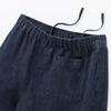 MUJI Women's Cotton Linen Denim Easy Wide Pants, Dark Navy, Size XL, BE1WDA5S