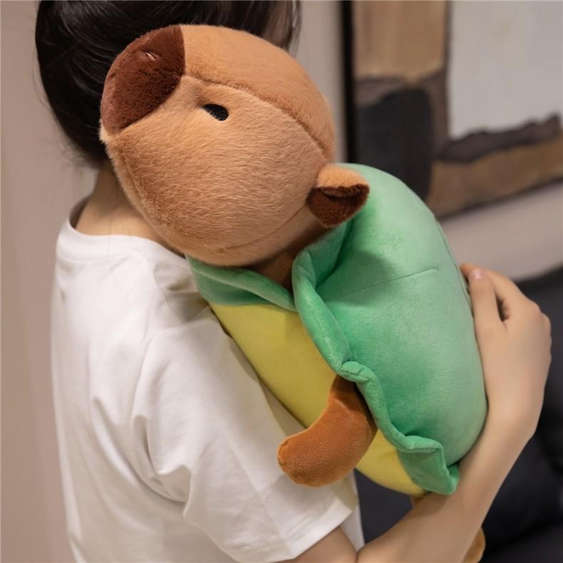 Turtle Shaped Creative Capybara Cartoon Detachable Plush Toy Pillow Gift For