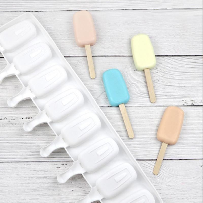 8 Hole Silicone Ice Cream Mold Silicone Diy Fruit Juice Ice Pop Cube Maker Mould