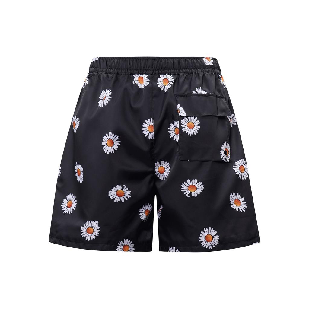 Nike Daisy Print Drawstring Loose-Fit Shorts Men Bottoms Black DM6910-010