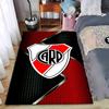 "Red and Black Carpet with Shield Emblem and Bold Geometric Design" Suitable for Use As an Anti-slip for Living Room Bedroom Sofas