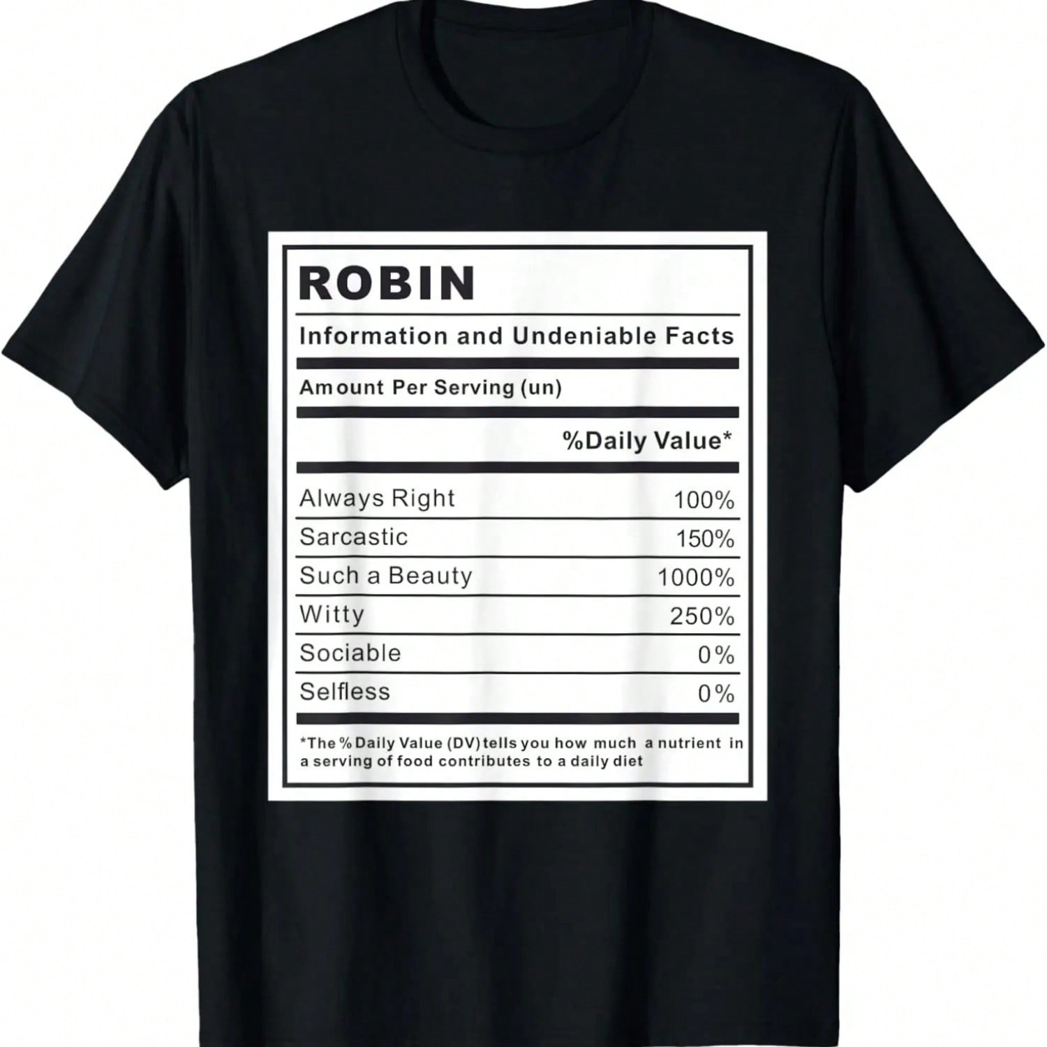 unisex Robin Information And Undeniable Facts T-Shirt S разноцветный