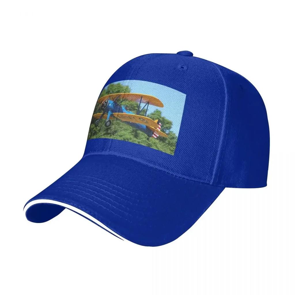 BoeingStearUnisex Kaydet Biplane Trainer Aircraft Taking Off Baseball Cap Sunscreen designer cap Sun Cap Hats For Women Unisexs