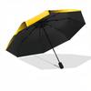 1pc Woven Circle Automatic Opening/Closing Folding Umbrella with 8 Ribs, Plastic Handle, Windproof Portable Sunshade Umbrella Yy251222182