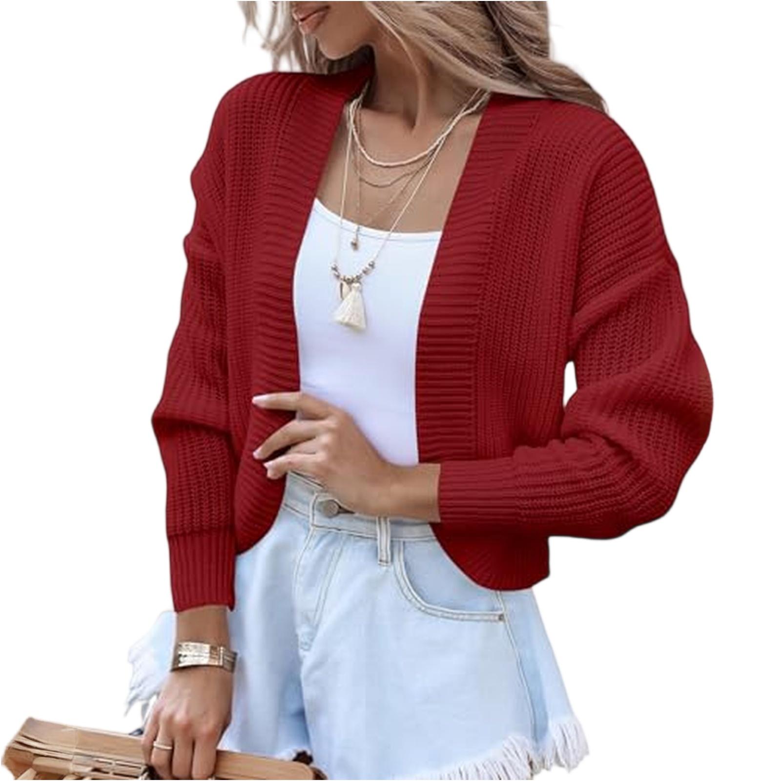 

Women s Solid-color Fashionable Long-sleeved Top Coat M