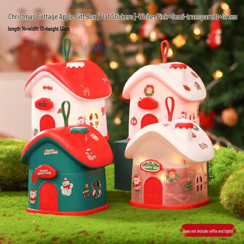 Christmas Eve Apple Gift Box - Creative Little House Candy Packaging for Kids