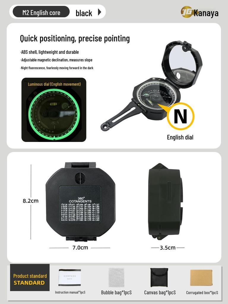 High-Precision Luminous Outdoor Camping Compass