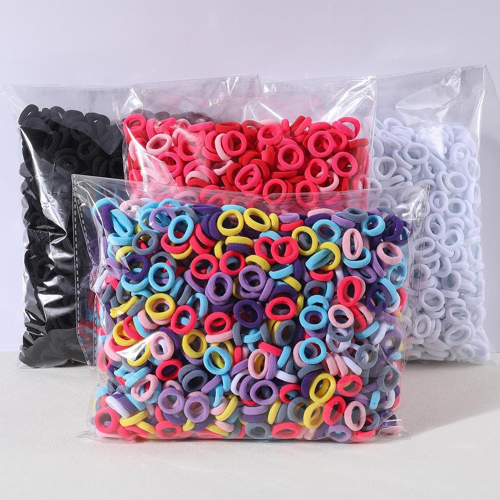 Seamless High Elasticity Hair Ties for Children - 500 Pcs Pack
