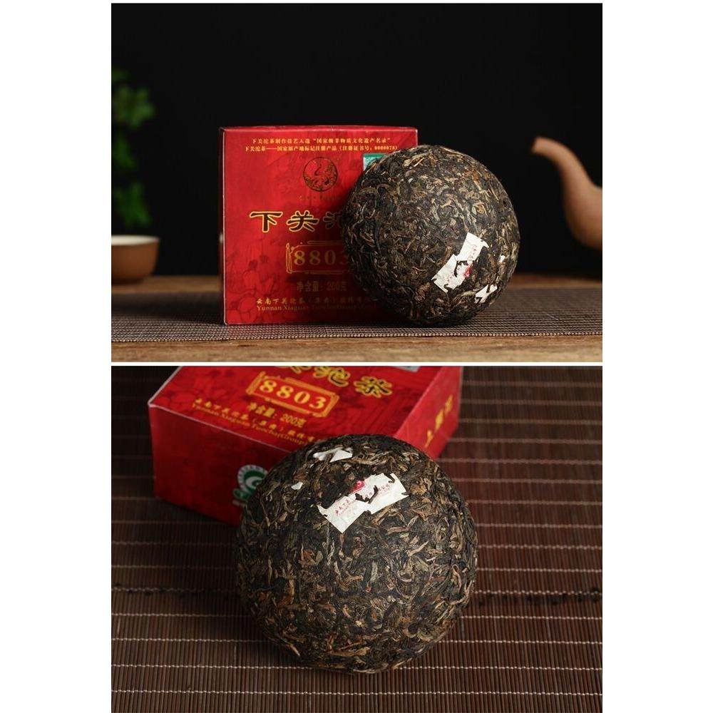 Puer Tea Pu'er 200g Box Xiaguan Tuocha 8803 YIWU Mt.Old Tree Green
