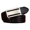 High-End Crocodile Pattern Stainless Steel Automatic Buckle Belt Men'S Genuine Leather First Layer Cowhide Simple Casual Pants Belt Men'S