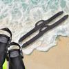 1Pair Fin Flippers Strap with Quick Release Buckles Black Fin Strap TPR Fin Straps Replacement for Underwater Diving Swimming