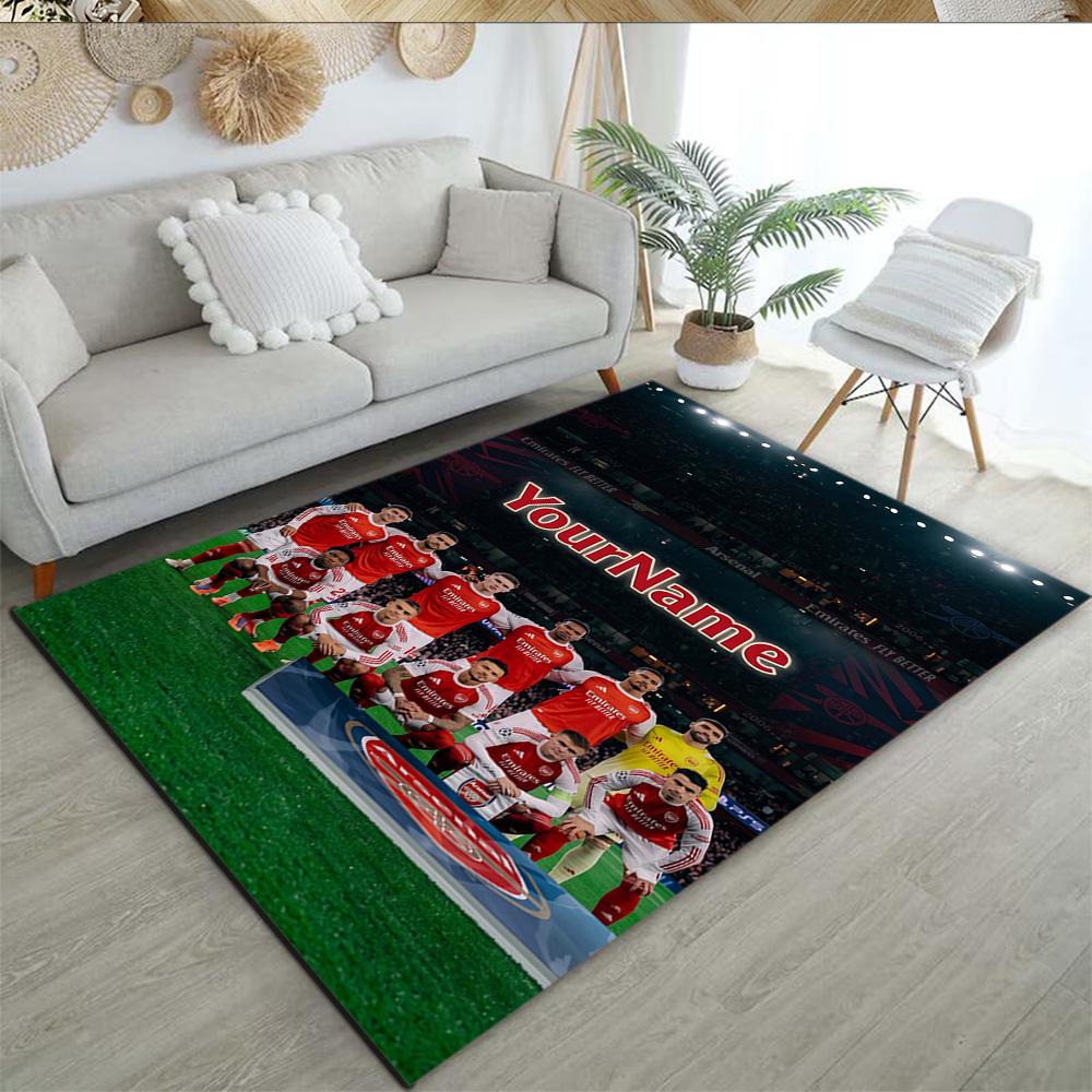Arsenal Customized Name Floor Mat Suitable for Living Rooms Entryway Study room Playrooms Antislip Carpet Anime Office Decor Spiritual Gift