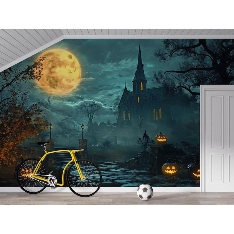 Haunted Church Halloween tapestry 75x100 чёрный