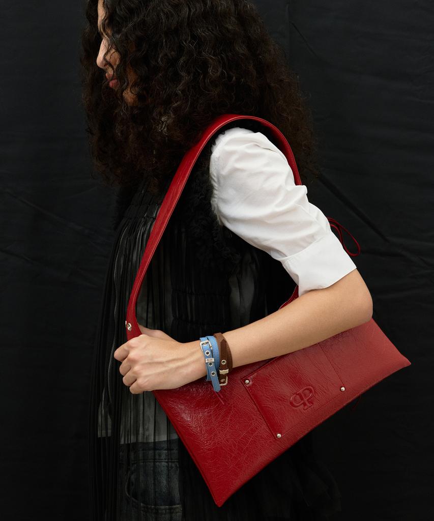 Christine Project Eyelet Flat Shoulder Bag(Ketchup)