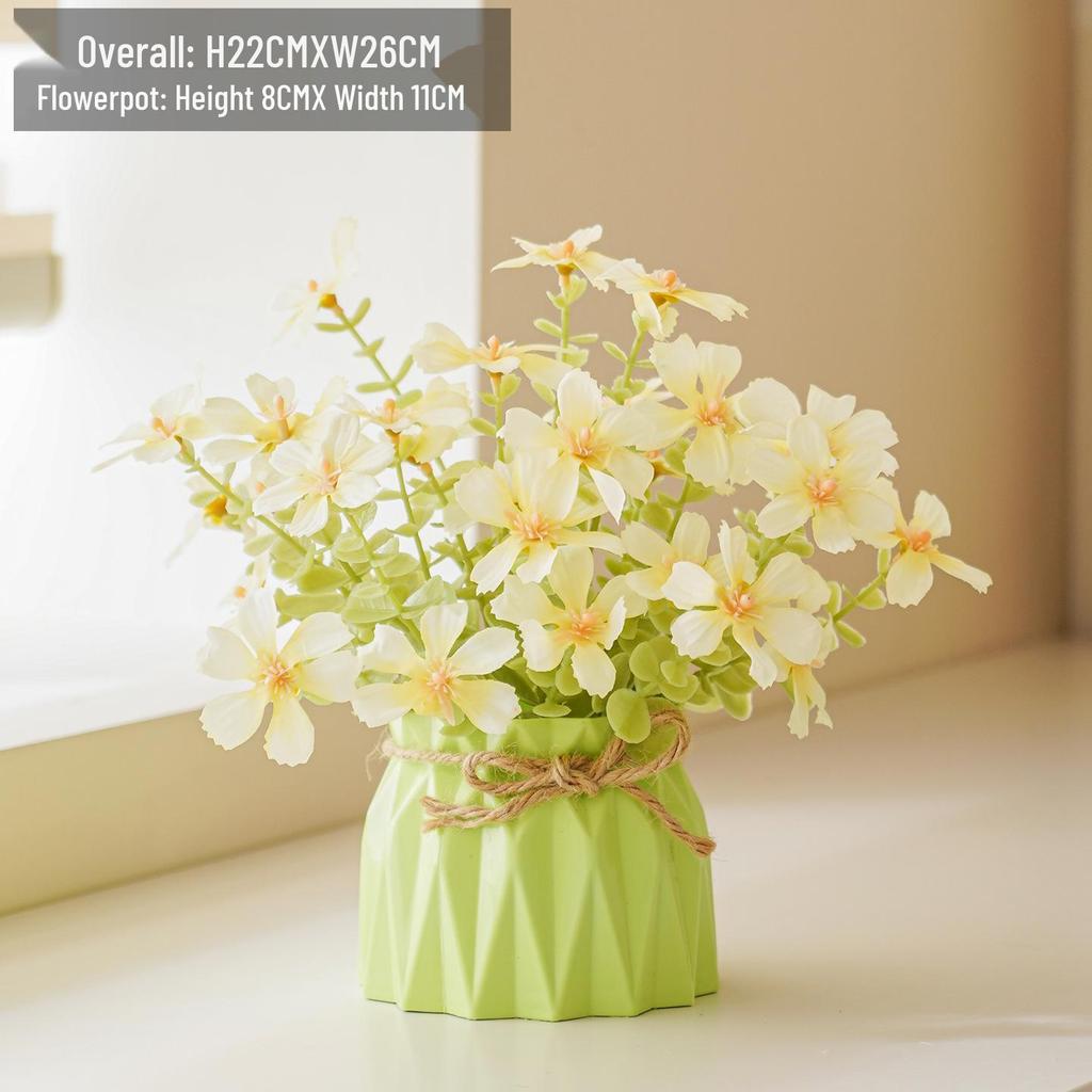 Artificial Flowers Desktop Ornament for Living Room and Dining Table Decoration