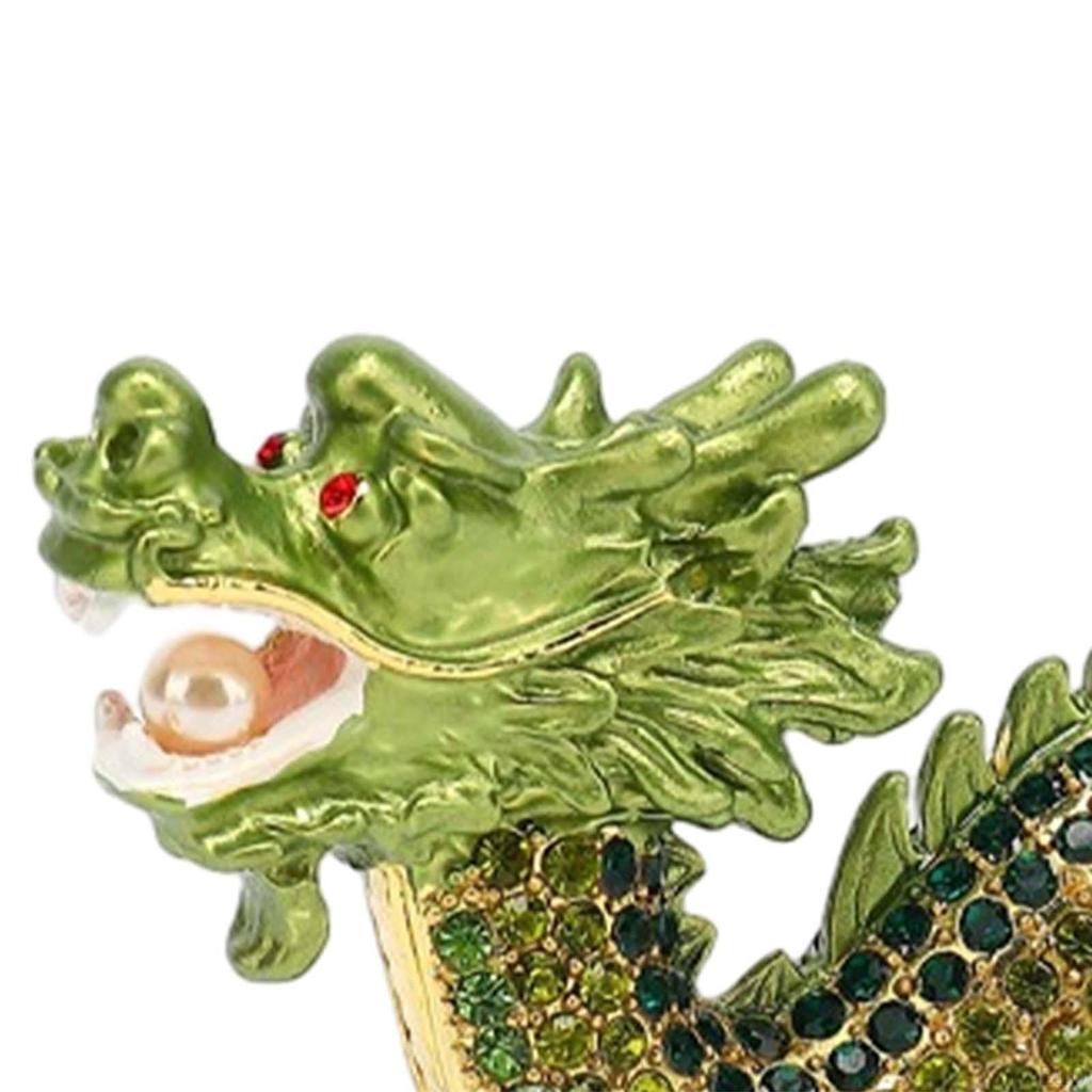 Alloy Dragon Figurine Sculpture Fengshui Crafts Animal Mini for