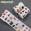 500pcs/Roll Halloween Horror Cartoon Round Sealing Stickers DIY PVC Laptop Decals Decoration Stiker Reward Gift Toys