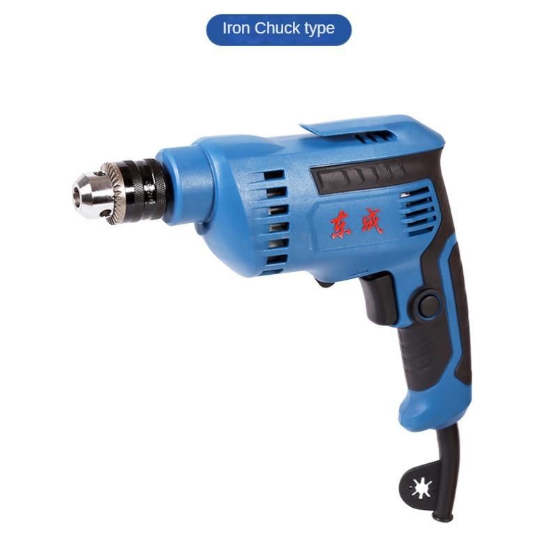 

Ручная дрель Dongcheng J1Z-FF10-10 с фонариком, многофункциональная бытовая дрель 460 Вт, мощный пистолетный сверлильный винт J1Z-FF10-10K