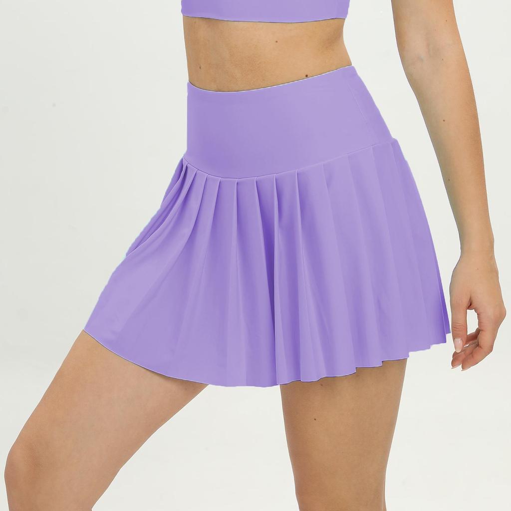 Quick-Drying Pleated Sports Skirt for Outdoor Activities: Sunscreen Protection for Badminton, Tennis, Golf, Running, and Yoga.