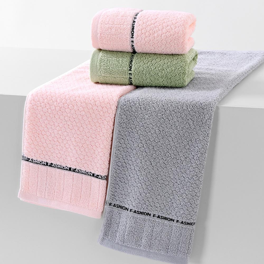 Towel Cotton Plaid Hand Towel Household Adult Cotton Face Towel Soft and Absorbent
