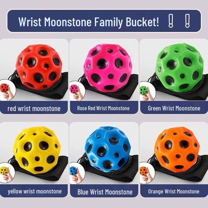 7cm High-Rebound PU Bouncy Ball - Coral Moon Rubber Wrist Toy, Hot Seller
