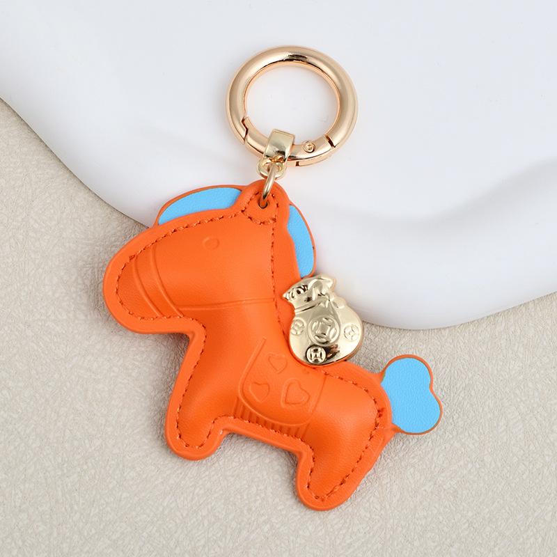 Creative Money Now Car Keychain Mini Book Bag Pendant Delicate Leather Female Pony Key Chain Gift