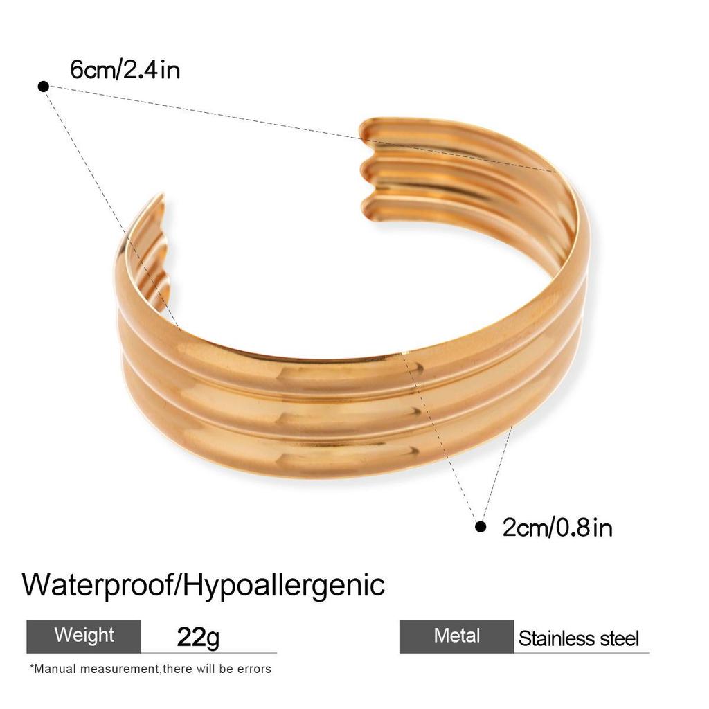 Damska Bransoletka Minimalistyczna Wysokiej Klasy Wklęsła Nieregularna: Europejska i Amerykańska Nisza Zimny Styl Bransoletka