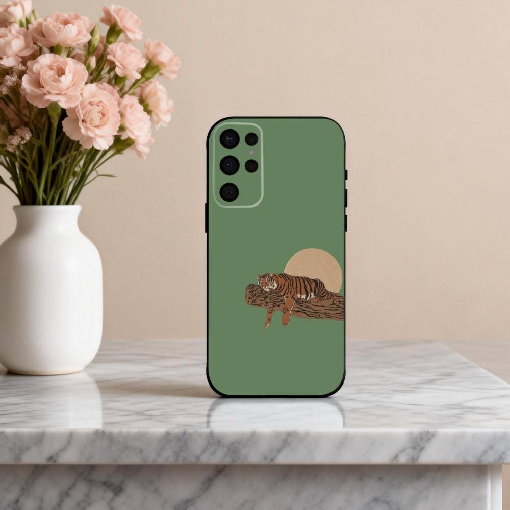 

cute tiger art Phone Case For Samsung S25,S24,S21,S22,S23,S30,Ultra,S20,Plus,Others Soft Black Cover Samsung S21fe