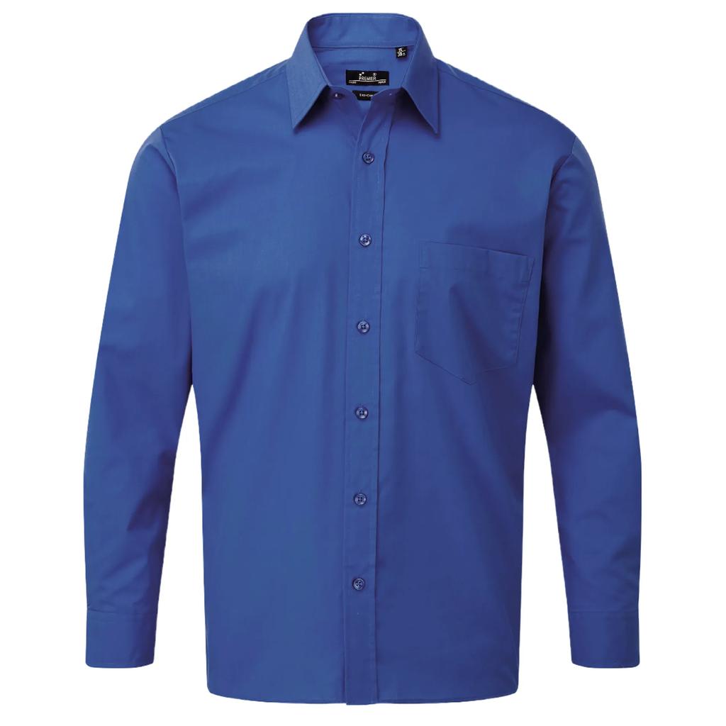Premier Mens Poplin Long-Sleeved Shirt