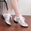 Woman Latin Jazz Ballroom Modern Dance Shoes Soft Sole Breath Genuine Leather Women Dance Shoe High Heels Ladies Dance Sneakers